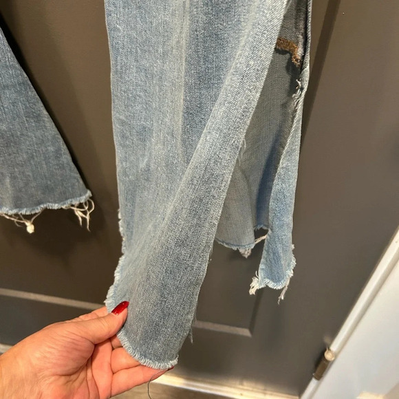 LUCKY BRAND RETRO BRIDGETTE CUSTOMIZED FLARE JEANS FLARE SLIT WIDE LEG SIZE 6/28 - Picture 3 of 5